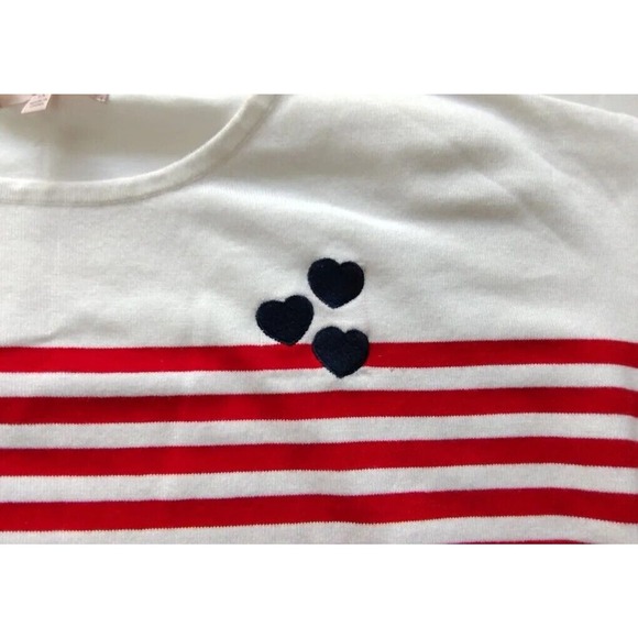 Philosophy Republic Clothing Womens 1X Red & White Stripe Long Sleeve Sweater - Picture 3 of 11